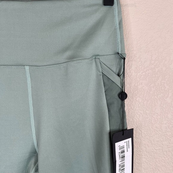 Marchesa Active Olivia Biker Shorts Size Small Sage Green Side Mesh Athletic - Picture 7 of 14